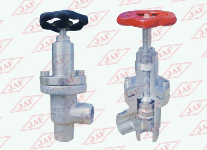 對(duì)焊直角截止閥J64F（B）-25(40）、對(duì)焊直角節(jié)流閥L61F(B)-25(40）